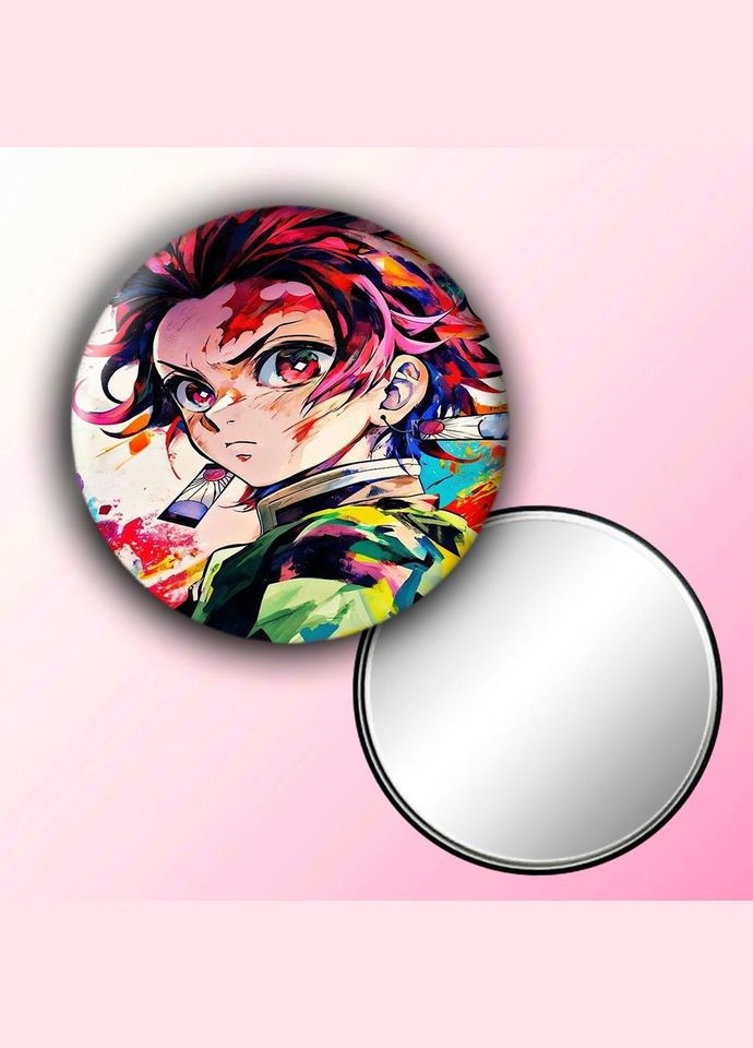 Зеркальце косметическое карманное Аниме Клинок рассекающий демонов #0007 с рисунком круглый 56 мм No Brand (309152763)