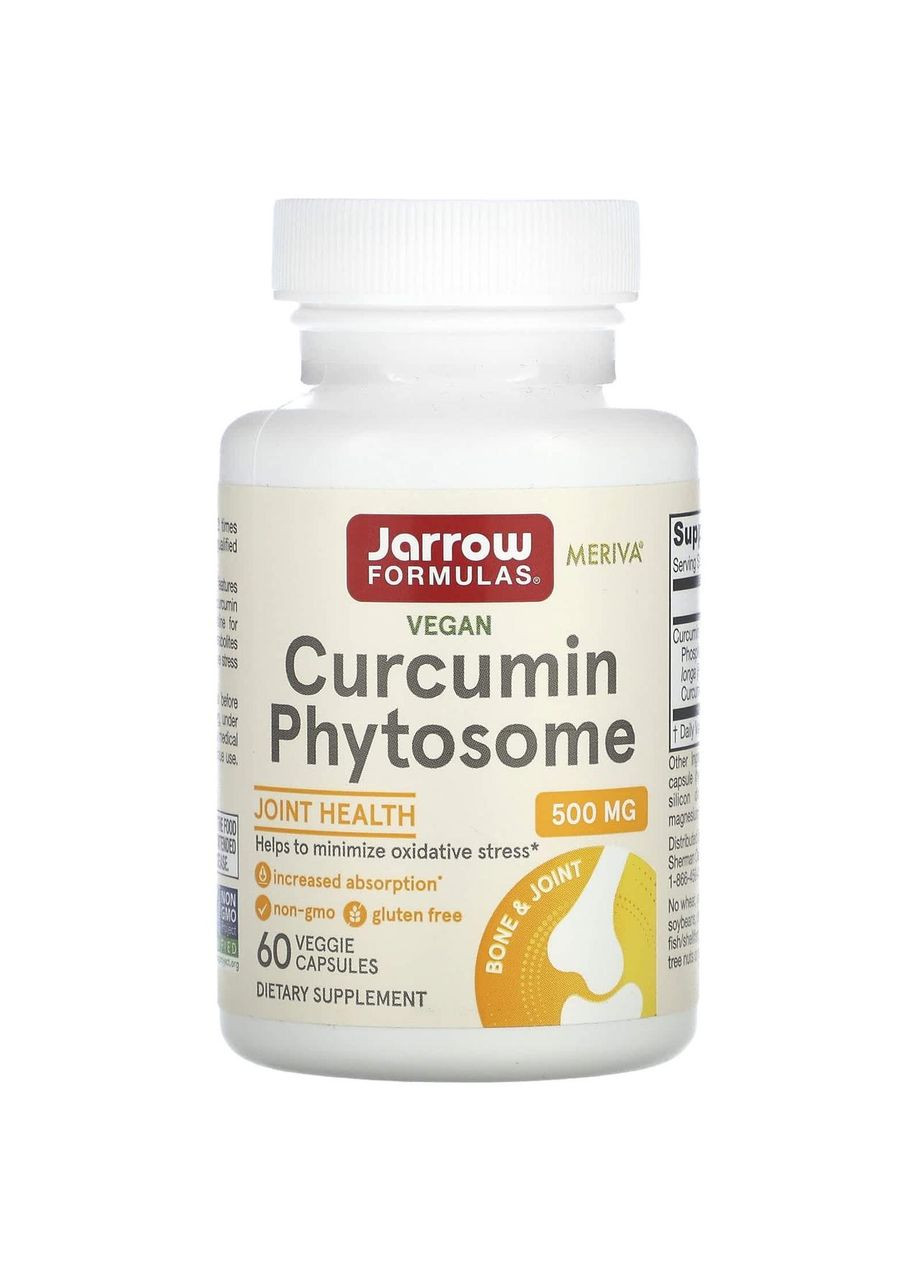 Куркумин, Vegan Curcumin Phytosome,, 500 мг, 60 растительных капсул Jarrow Formulas (362371854)
