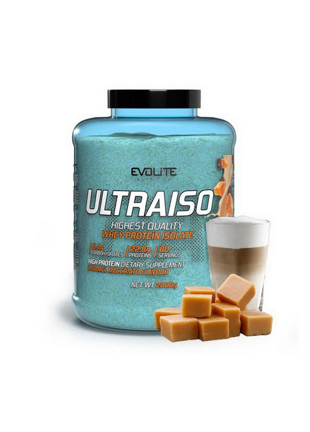Протеин Ultra Iso, 2 кг Карамельный макиато Evolite Nutrition (293480752)