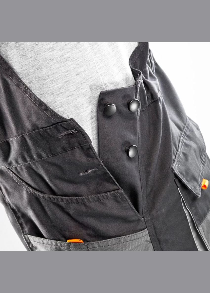 Сіра демісезонна робочий напівкомбінезон (s/48, ) поліестер (25163) Neo Tools