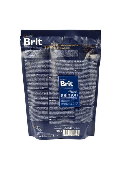 Сухой корм Cat by Nature Adult Salmon для кошек, с лососем, 300 г Brit Premium (322875155)