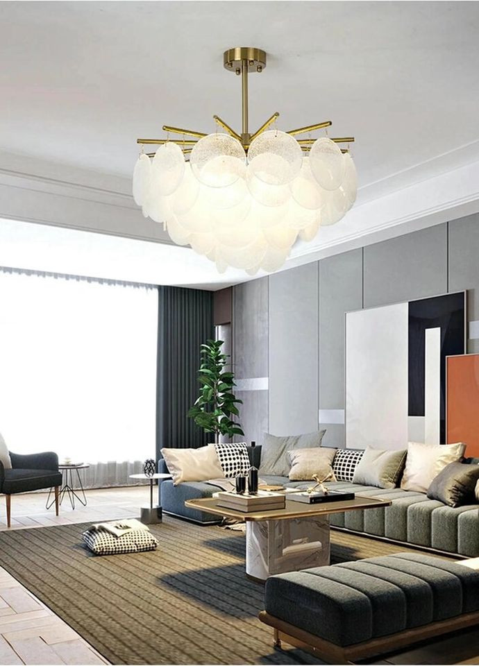 Стельова люстра на 6 лампочок 27514 Латунь 62-92х82х82 см. Sunnysky (335975218)