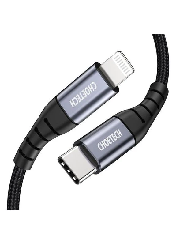 Кабель USB Type-C - Lightning (M/M), 1.2 м, Black (IP0039-BK) CHOETECH (400530080)