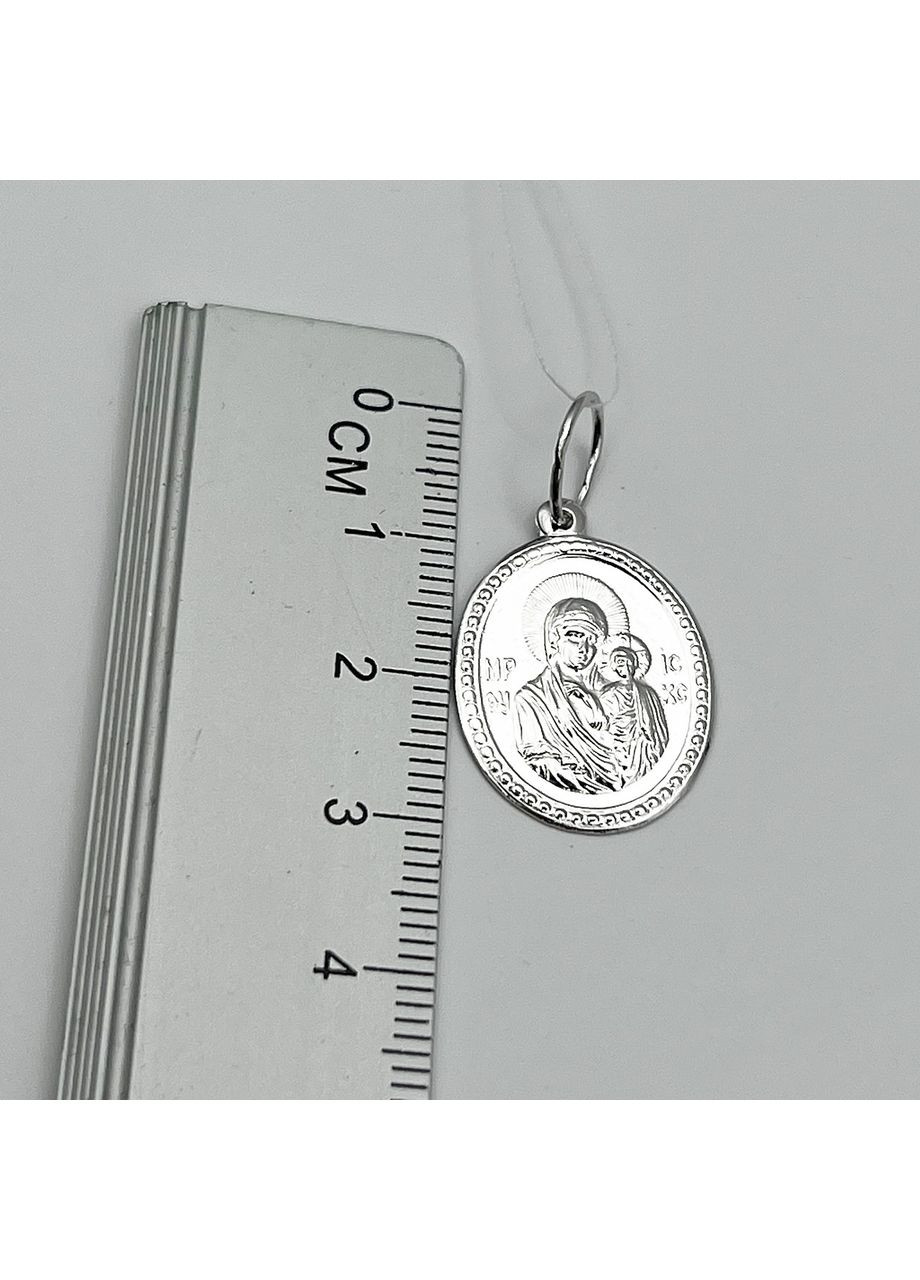 Православна ладанка срібна "Богородиця з немовлям" 1,1 г No Brand (369737330)