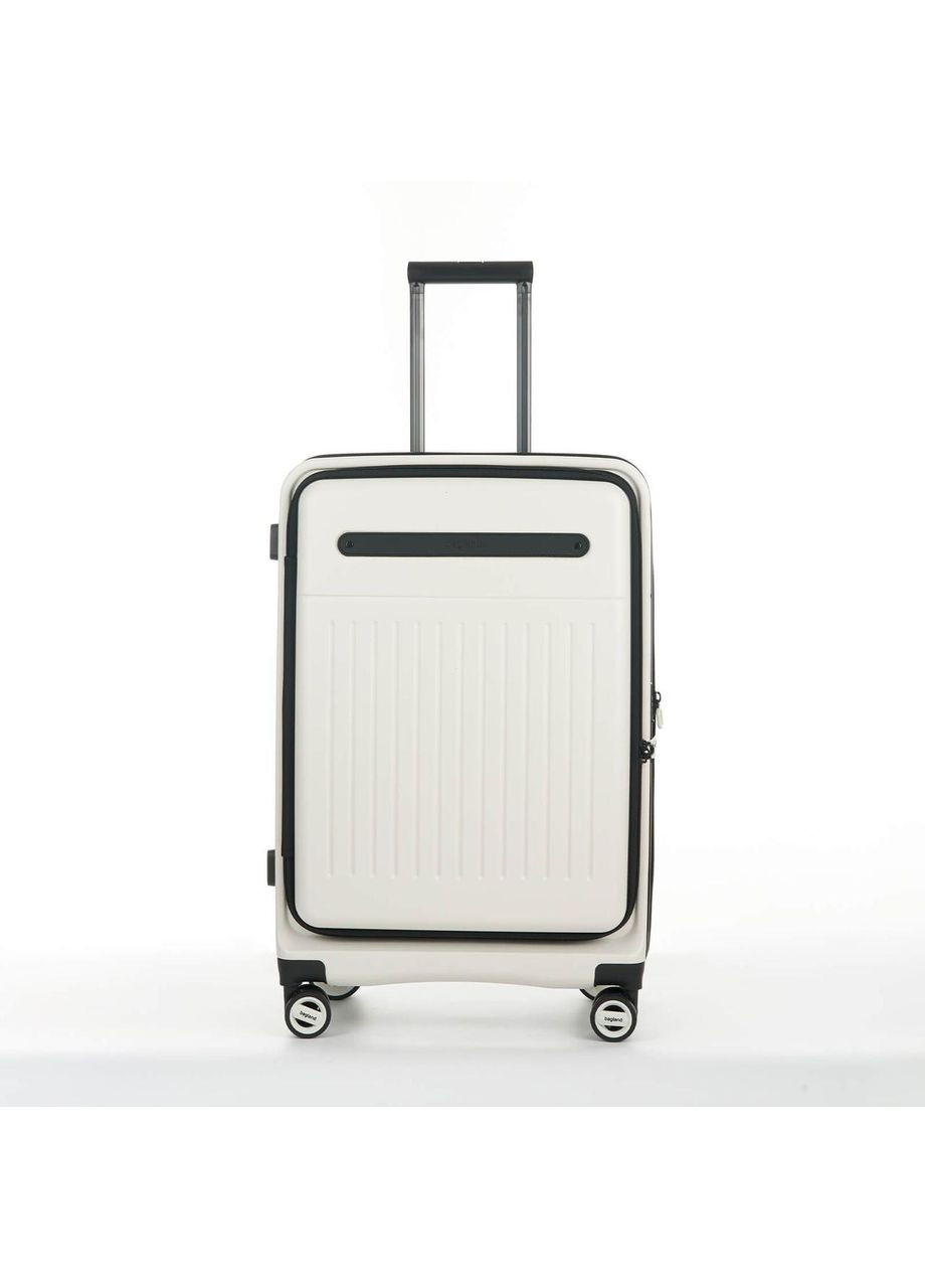 Дорожня валіза середня 72л із міцного пластику 4-х колісна біла Velo (00322024) Bagland (319710762)