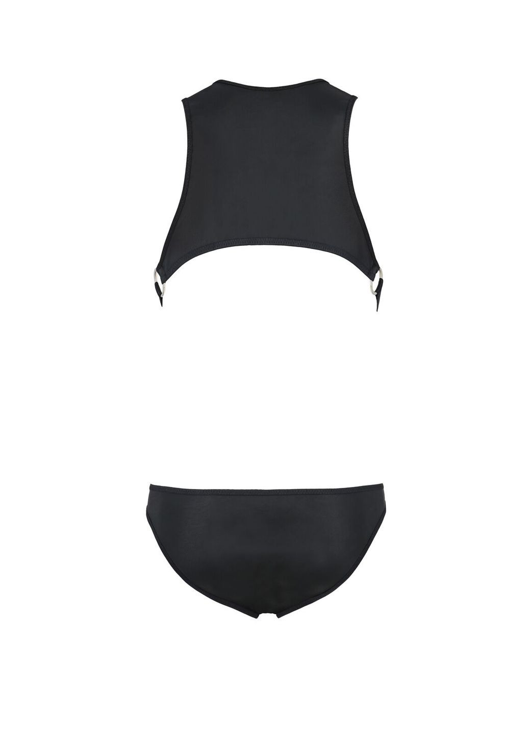 Чоловіче шкіряне боді Adam, чорне, заклепки Passion (297394460)