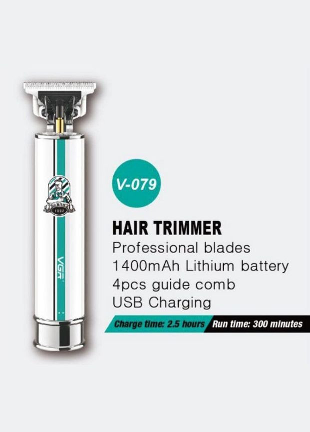Тример акумуляторний V-079 машинка для стрижки волосся бороди вусів 5 Вт VGR (297331647)