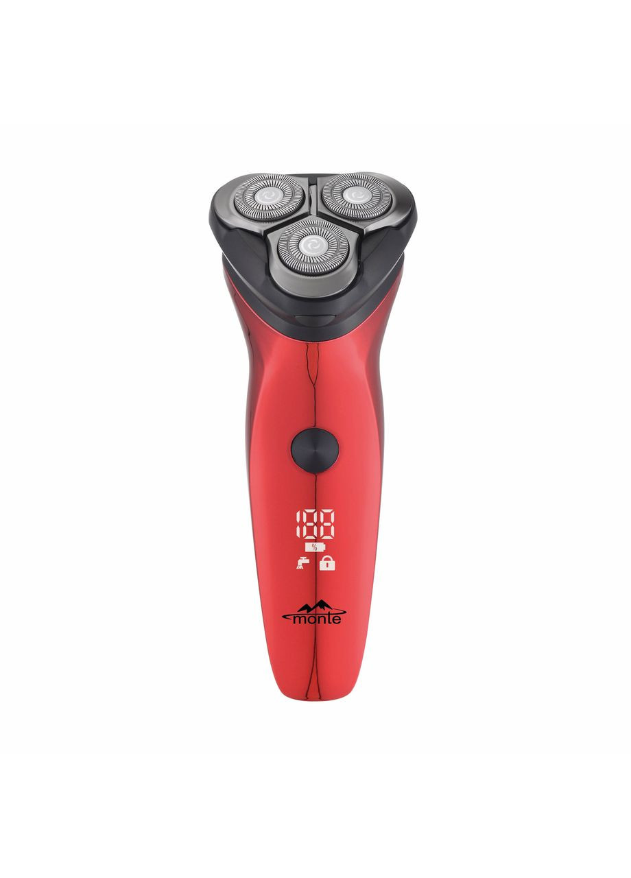 Електро бритва/IPX6/система подвійних лез/5 ват./цифровий LCD індикатор роботи/тример/робота від акумуля Monte (360393762)
