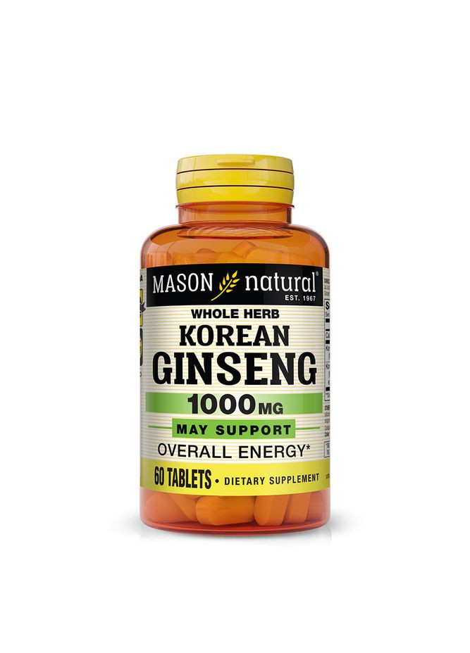 Женьшень Корейський, 1000 мг, Korean Ginseng,, 60 таблеток Mason Natural (322741256)