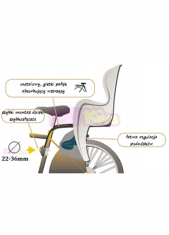 Детское велокресло HTP Sanbas синее Design (338620150)