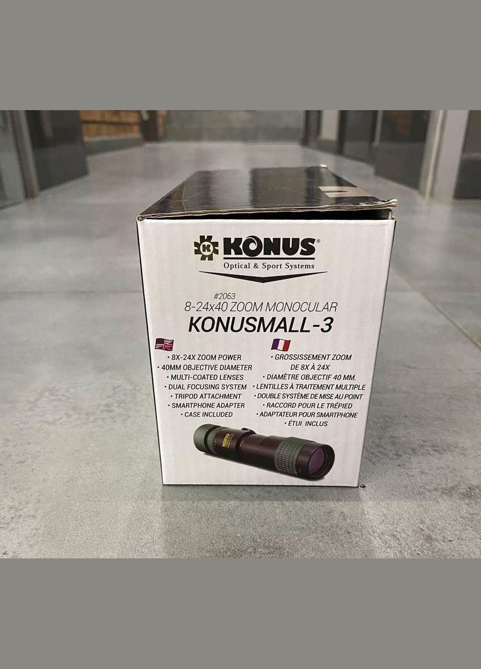 Монокуляр KonuSmall-3 8-24x40, смартфон-адаптер, чохол, ремінець, захисні кришки Konus (339076921)