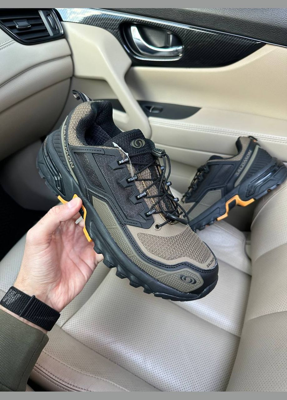 Оливковые (хаки) зимние кроссовки зимние мужские salomon acs winter gore-tex khaki termo | саломон acs хаки термо No Brand