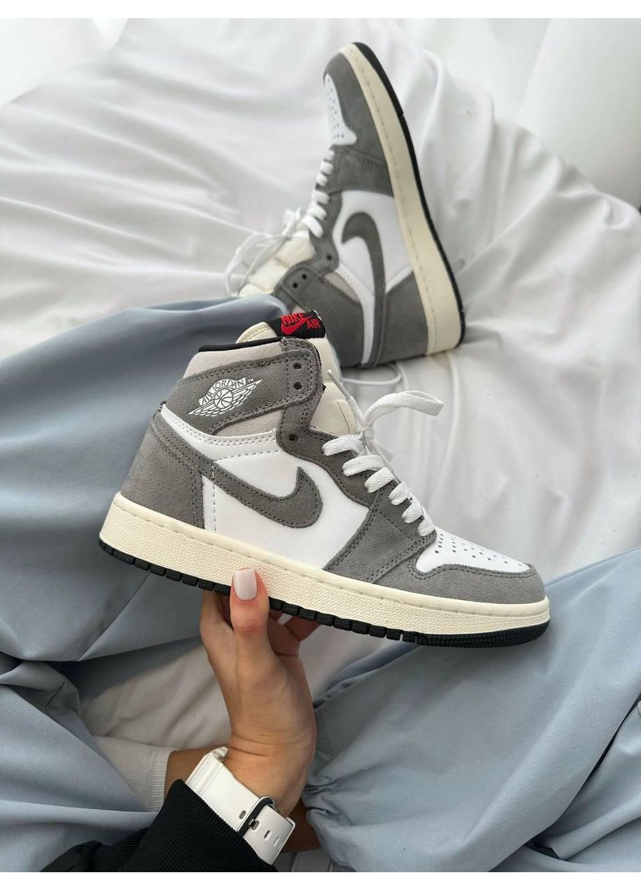 Білі Осінні кросівки чоловічі nike air jordan 1 high washed heritage найк аір джордан No Brand