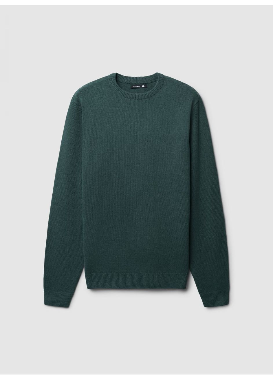 Темно-зелений демісезонний светр чол Terranova