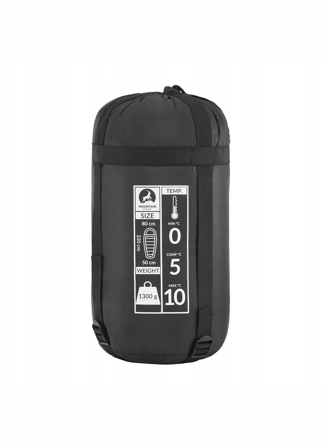 Спальный мешок (спальник) кокон Pro+ 0 ...+10°C R Black/Olive (P-5905973400978) Mountain Goat (301906303)