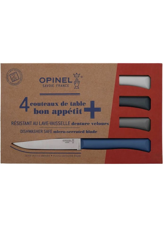 Набір ножів Bon Appetit Plus Storm (002349) з чохлом, для кухні, з нержавіючої сталі, 11 см, мікро-серрейторне заточування Opinel чорний,