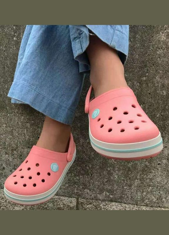 Светло-розовые крокс крокбенд клог clog Crocs
