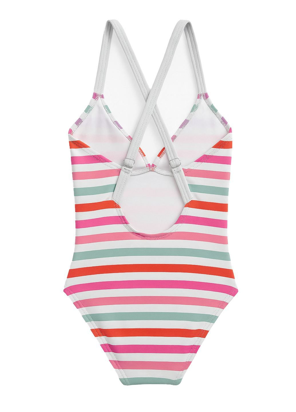 Белый летний детский сплошной купальник в полоску. слитный Lulu Castagnette