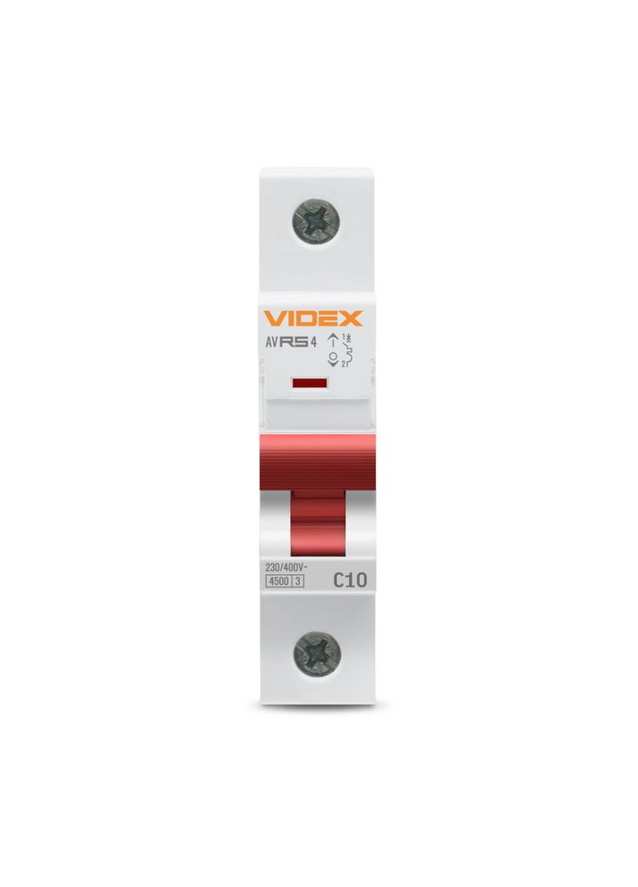 Автоматичний вимикач RS4 1п 10А С 4,5кА RESIST (VFRS4-AV1C10) Videx (282312752)