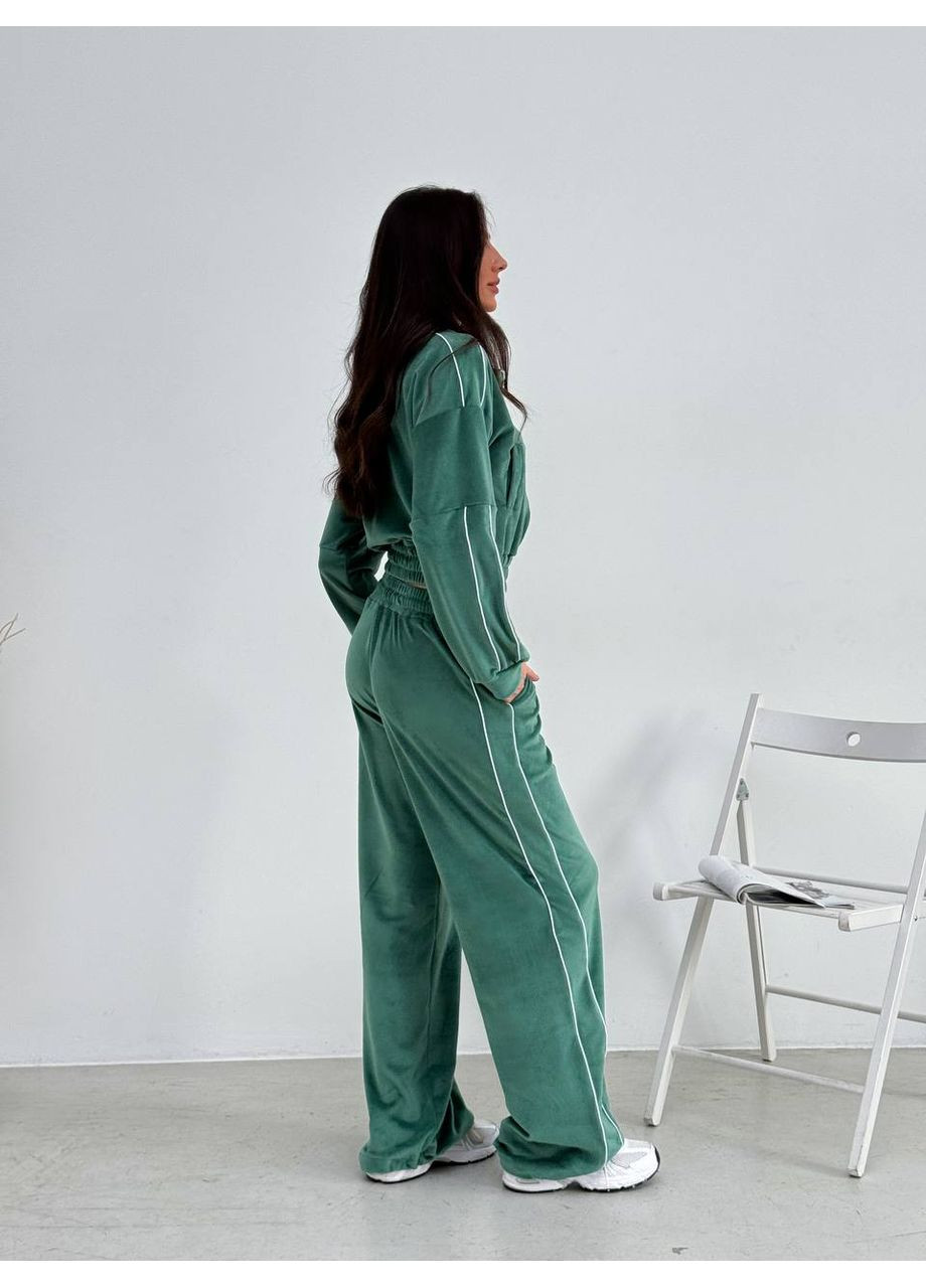 Костюм велюровий штани палаццо та кофта Україна (348058682)