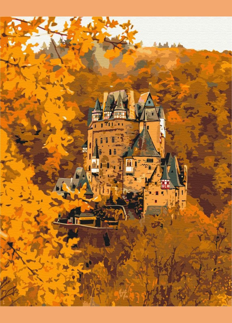 Картина по номерам "Осенний замок Эльц" 40х50 см Brushme (365778659)