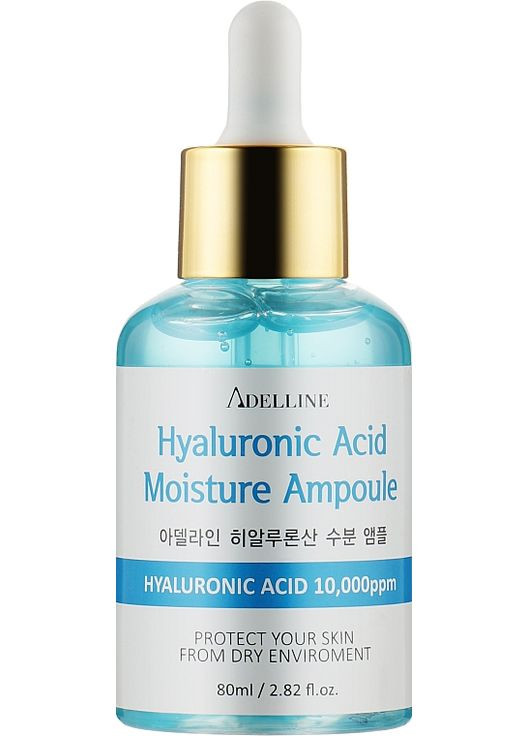 Увлажняющая ампула-сыворотка для лица с гиалуроновой кислотой Hyaluronic Acid Moisture Ampoule 80ml (950681-33170) Adelline (368609155)