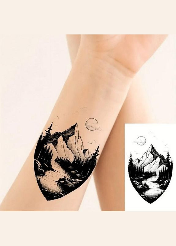 Набор детских временных тату "Черные мини №3" black-tattoo-mini-set-3-3, 30 штук по 9,5*5,5 см No Brand (330604335)