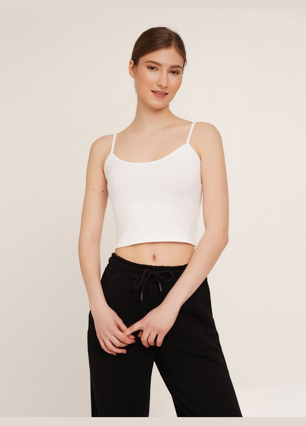 Топ однотонный женский WBC02381 Белый shop (2000990514950) LAWA (329034234)