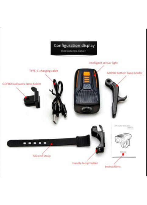 Ліхтар велосипедний W-653 акумуляторний велофара на кермо Bambi (312000228)