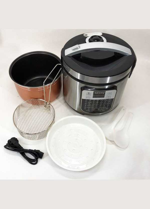Мультиварка пароварка RB-6209 45 программ 6 л 1000W, Сенсорная мультиварка рисоварка Rainberg (364663956)