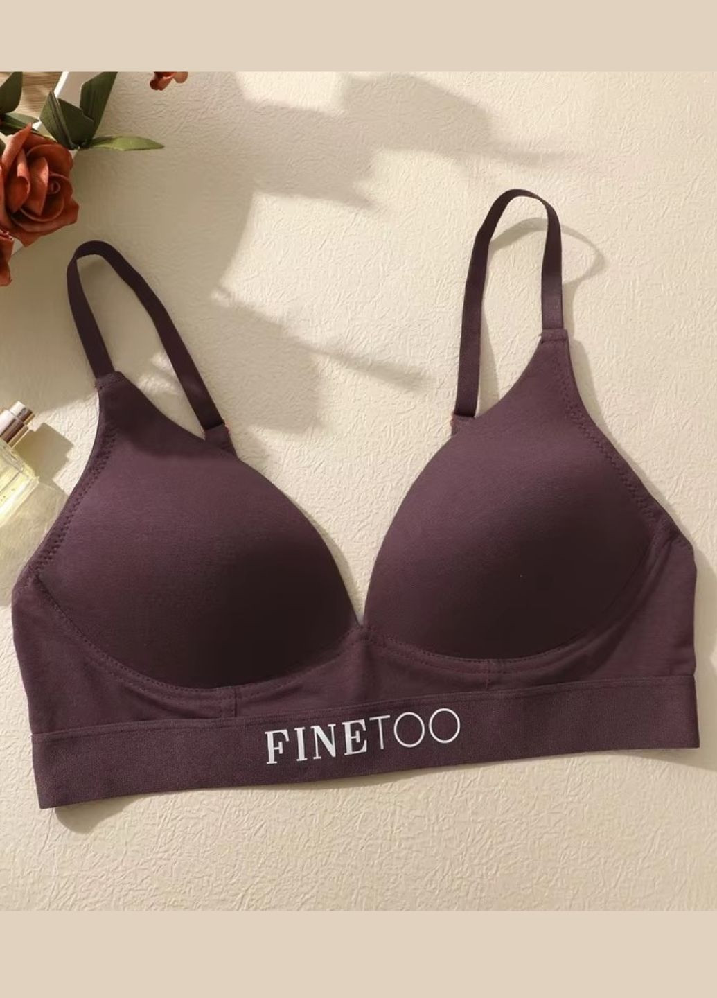 Фіолетовий бралетт жіночий формований бавовняний бюстгальтер perfect comfort (1857-80-01) Finetoo без кісточок
