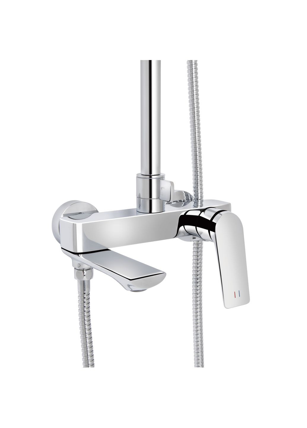 Душова система універсальна Vlasta New на три споживача (з виливом) QTVLA111CRM45650 Chrome Qtap (324250453)