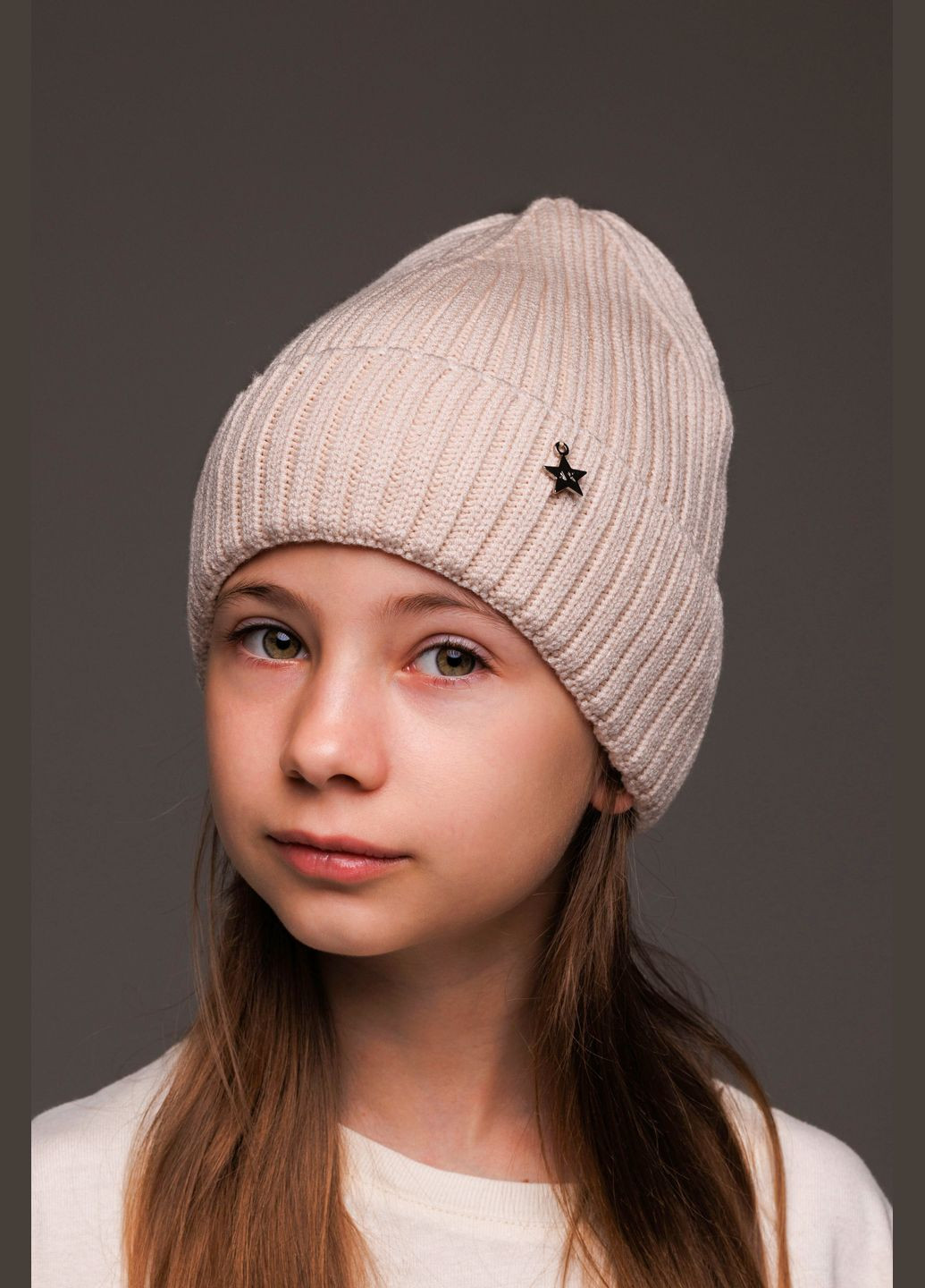 Шапка для девочки, для мальчика Скай K95 52-54 см. Пудровый Alex K95-17 (304978184)