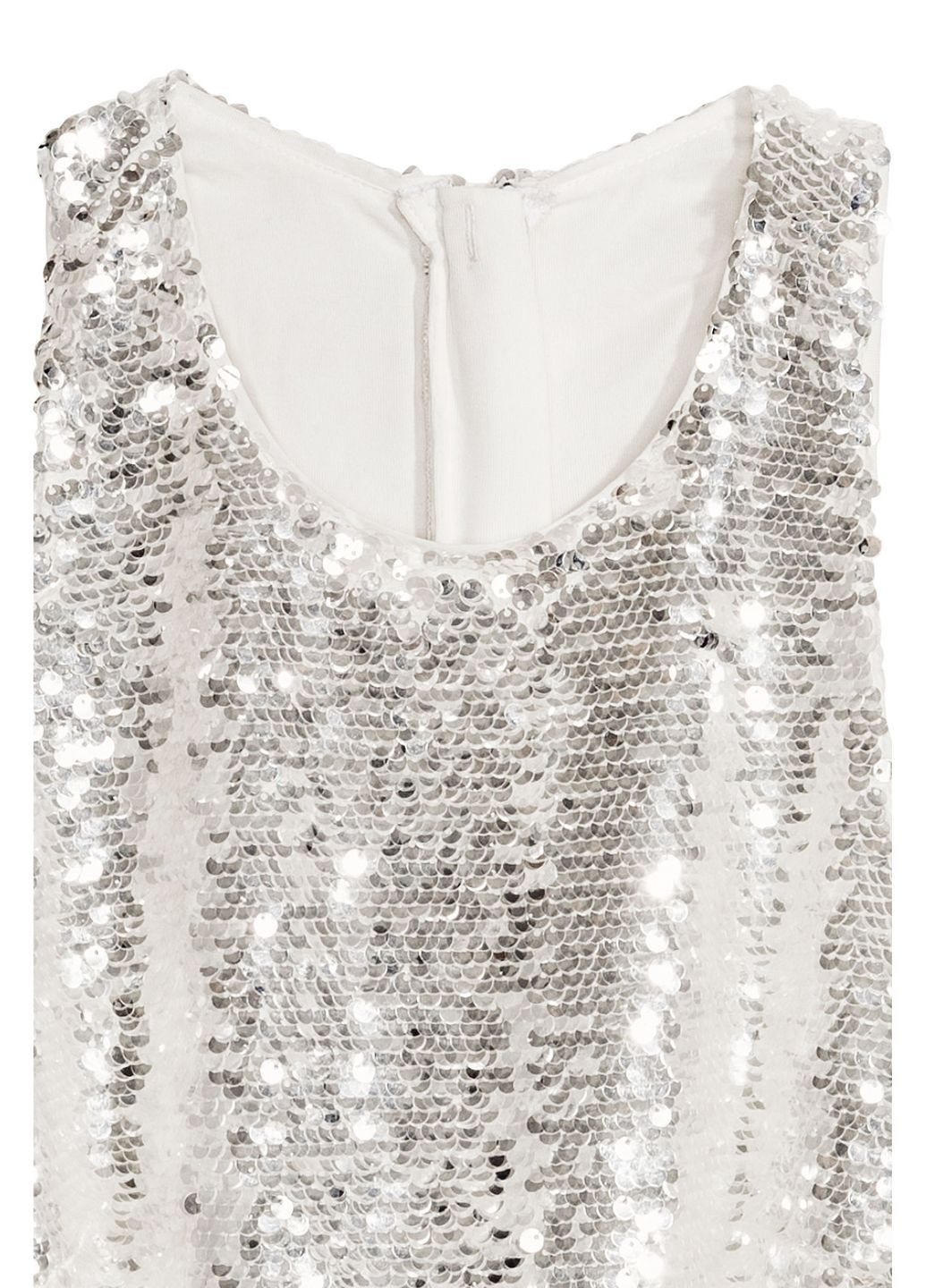 Комбинированное вечернее платье,белый-серебристый, H&M