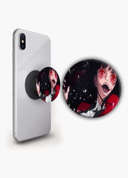 Тримач для телефону PopSockets Аніме Шалений азарт #05 Чорний No Brand (304503024)