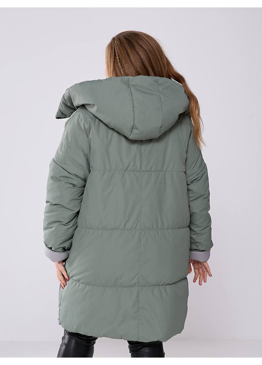 Мятная демисезонная куртка женская двухсторонняя Style Point