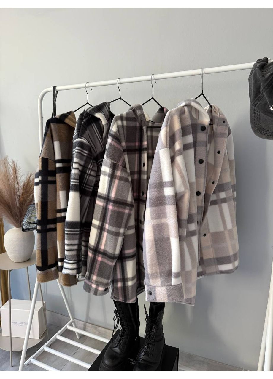 Коричневая рубашка No Brand