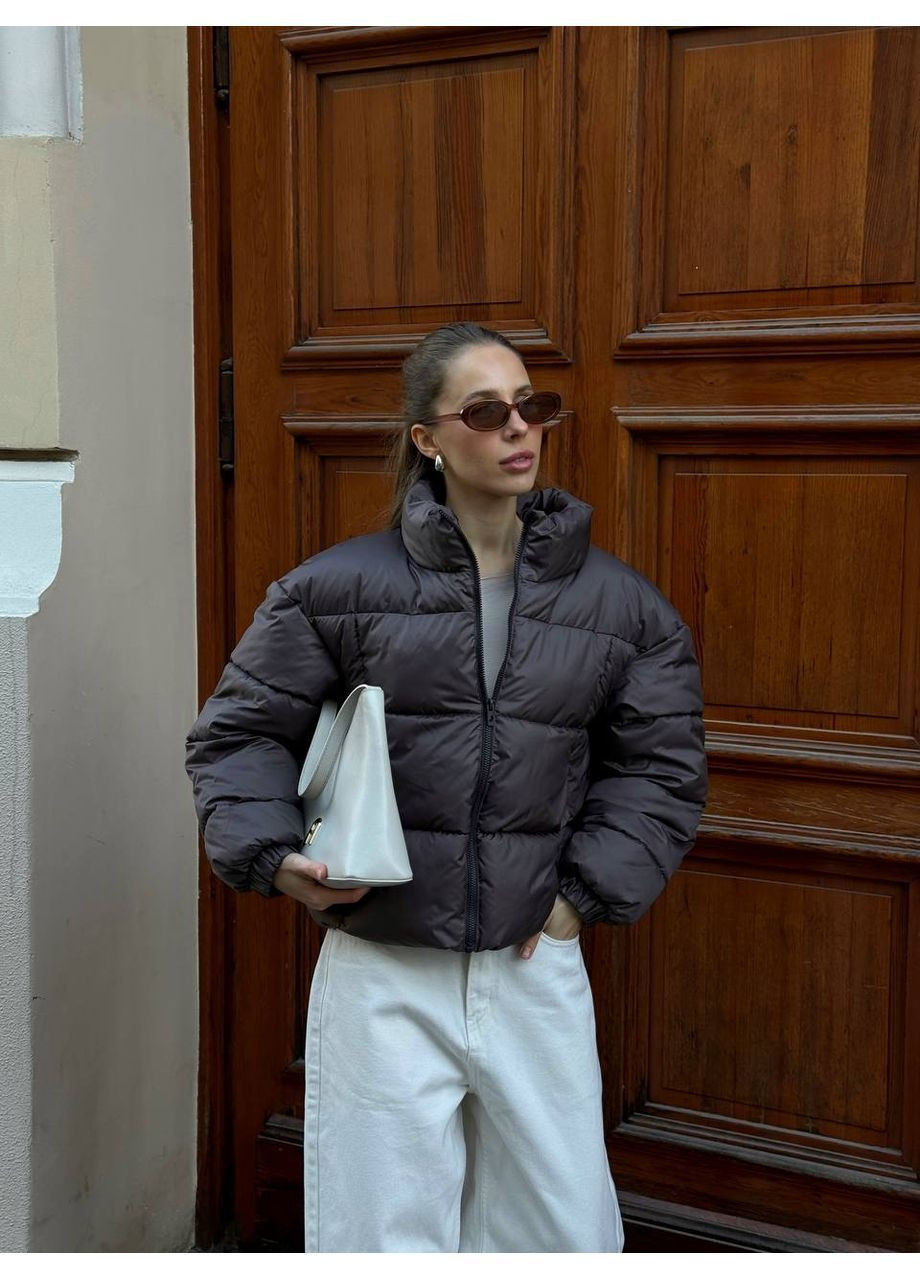 Коричнева демісезонна куртка жіноча KaraMix