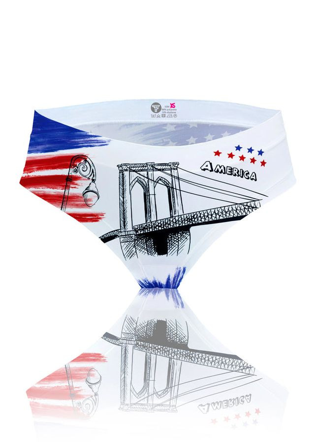 Трусики стрінги з принтом TOTALFIT XP2K7-P4 white (292314767)