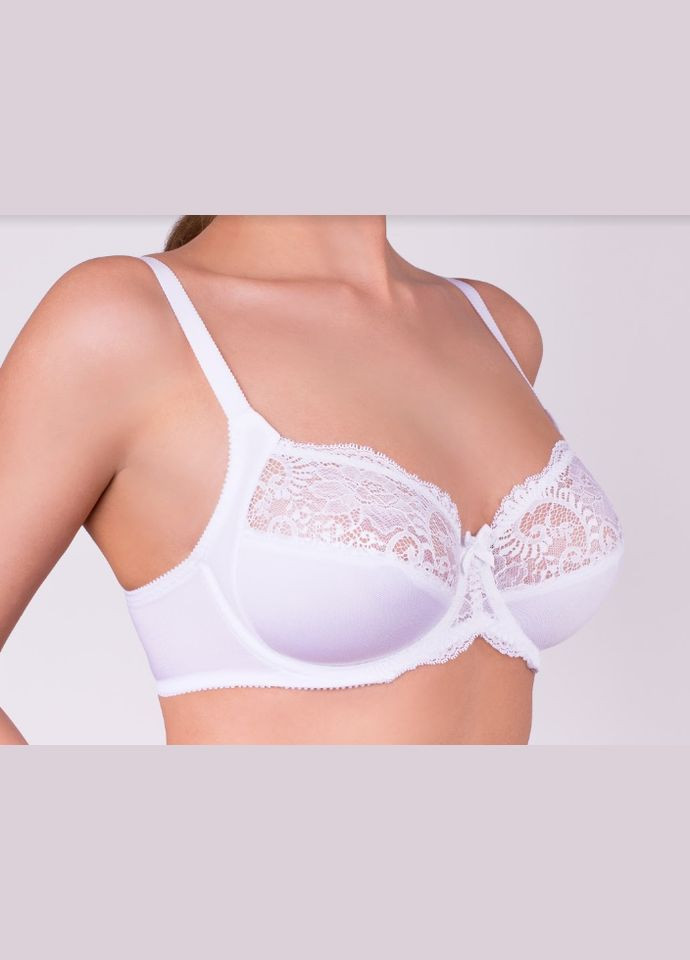 Пудровый бюстгальтер 661710 с кружевом для комфорта беларусский 85i Aveline полиамид