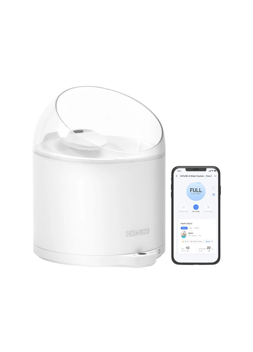 Поїлка Wireless Pump & Ultra-Filtration Water Fountain - PURE 2 (6972884750736) CATLINK (303613441)