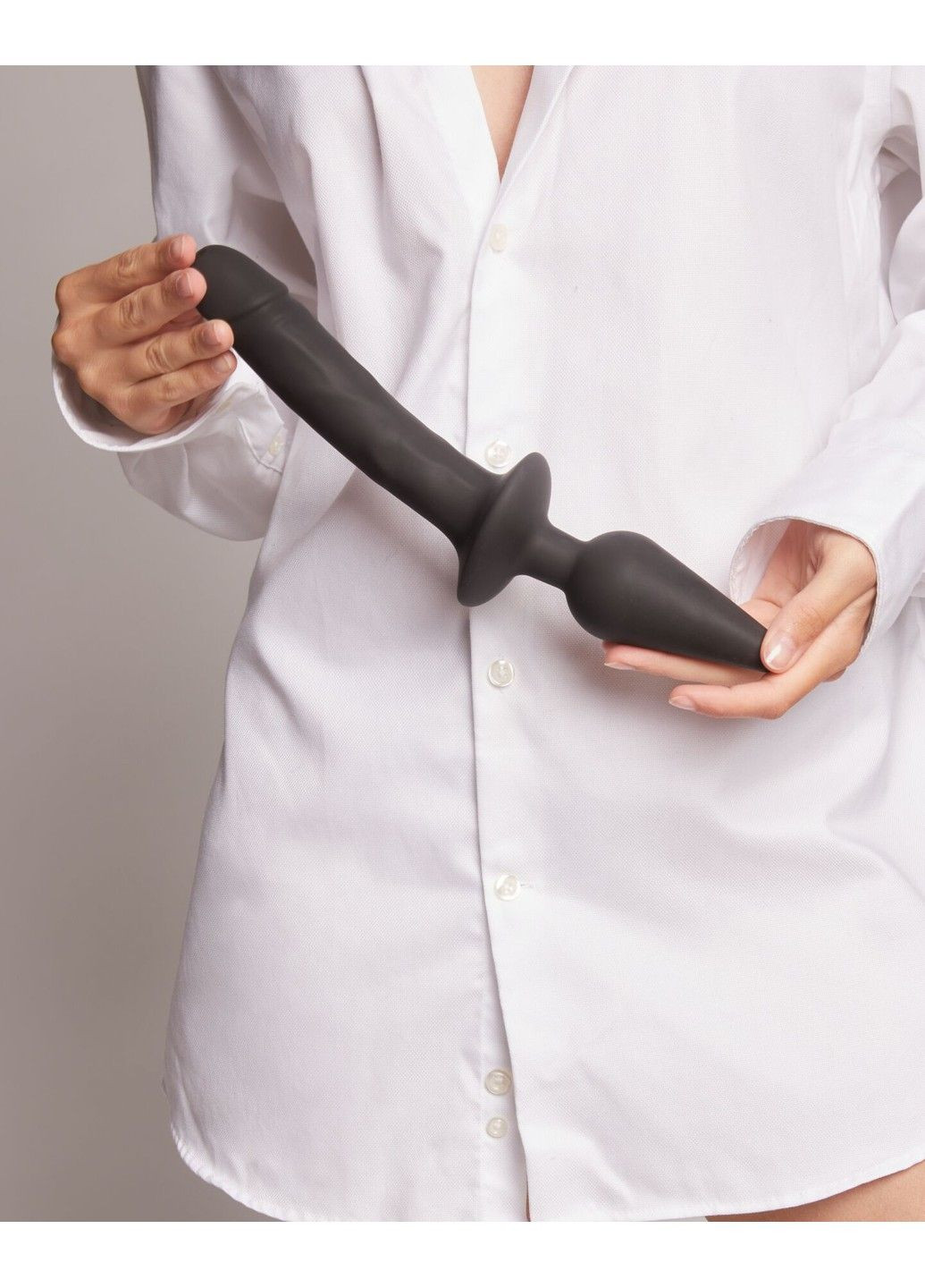 Анальна пробка з дилдо 2в1 SWITCH PLUG-IN REALISTIC DILDO Black L, діаметр 4,5/3,4 см Strap-On-Me (339865856)