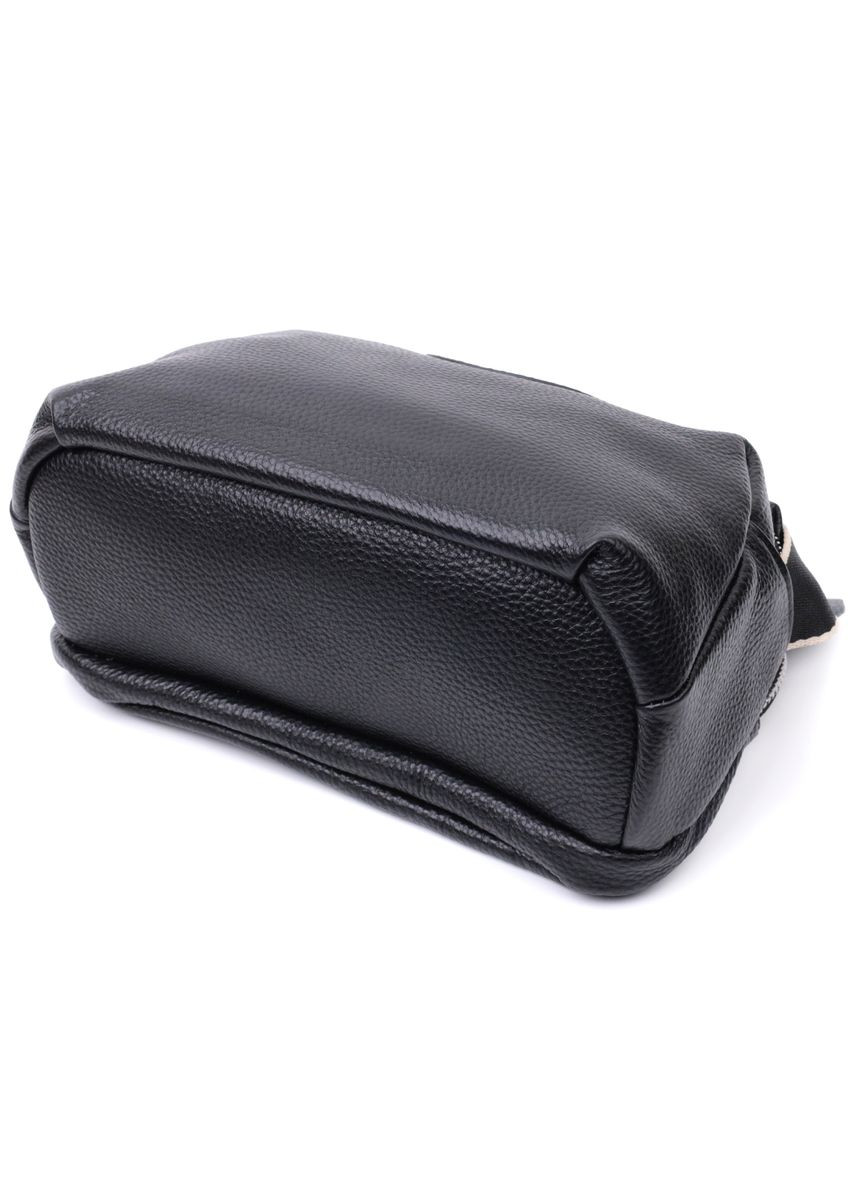 Сумка через плечо женская на два отделения кожаная 22592 Черный Vintage (302009076)