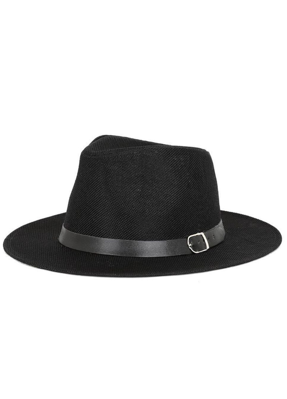 Шляпа летняя с поясом черная No Brand Капелюх літній (347585311)