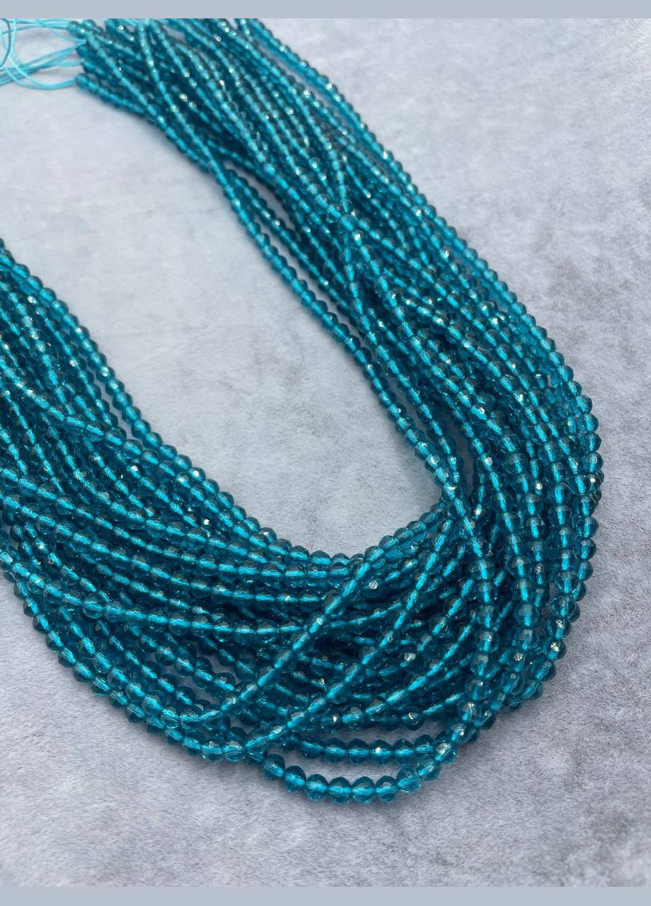 Шпинель искусственная на нитке без замка 4 мм 40 см Синий 9531 No Brand (311686497)