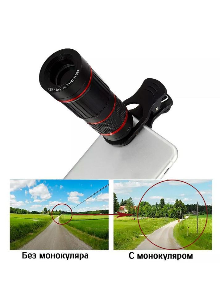 Монокуляр для телефону в алюмінієвому корпусі - Монокль Premium 18x (Лінзи FMS) Losso (327041789)