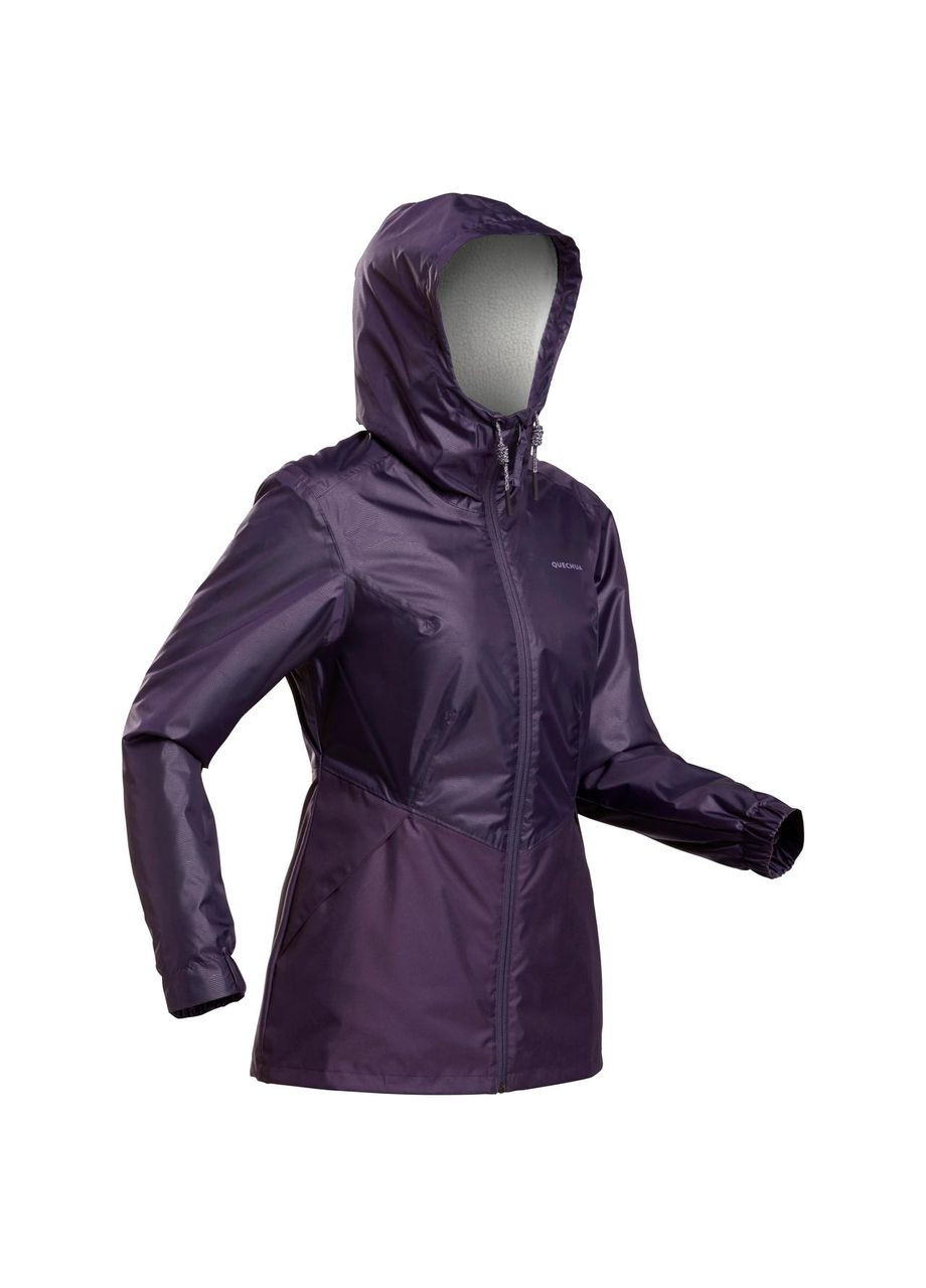 Фіолетова демісезонна куртка жіноча sh100 для зимового туризму водонепроникна -5°c фіолетова Quechua