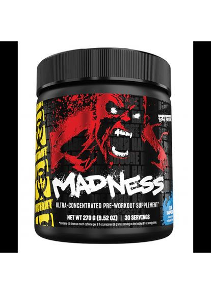 Передтренувальний комплекс PVL Madness 30 порц. ( смак ананас ) No Brand (348139799)