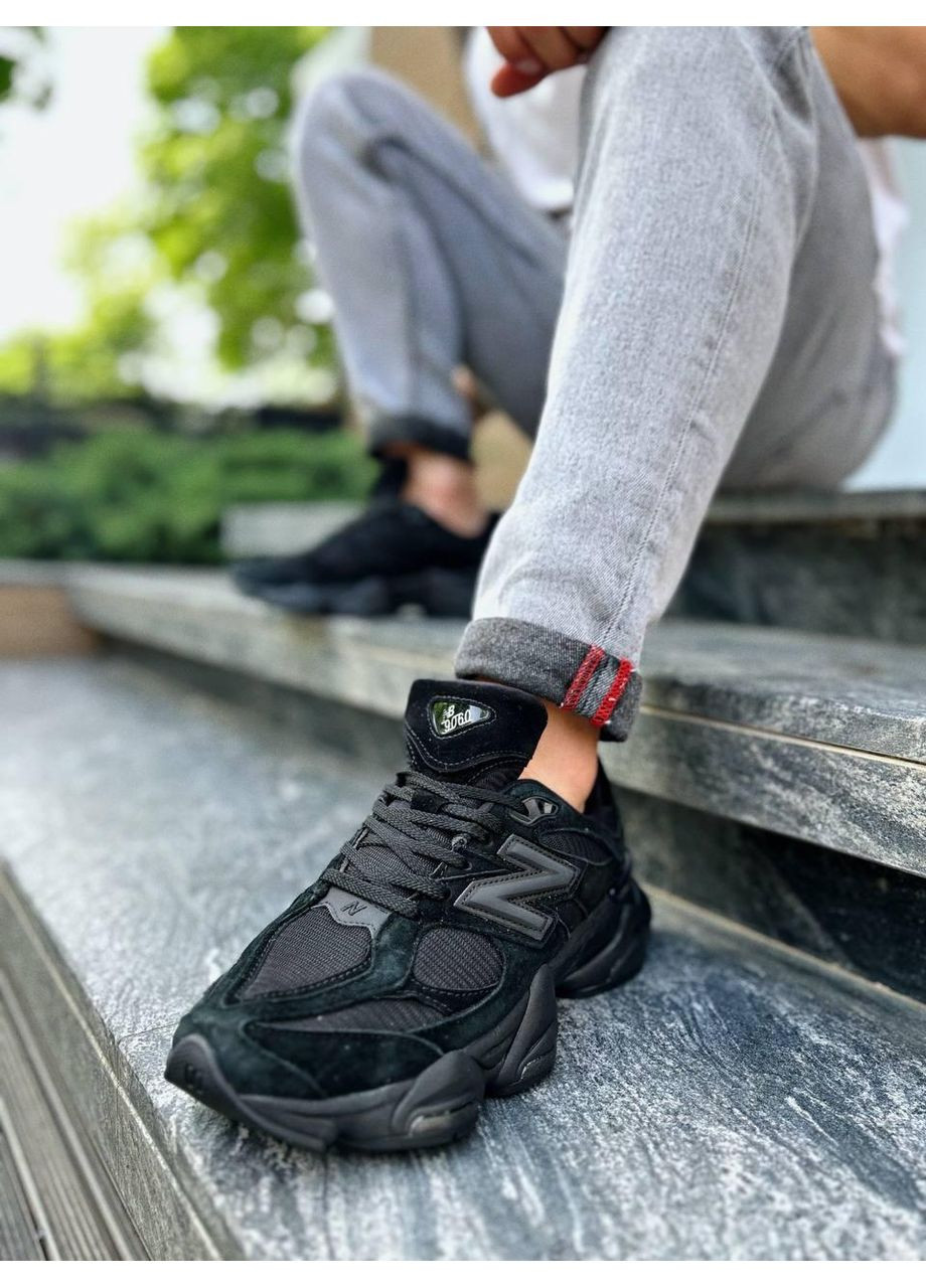 Черные зимние кроссовки мужские new balance 9060 mono black нью беланс 9060 No Brand