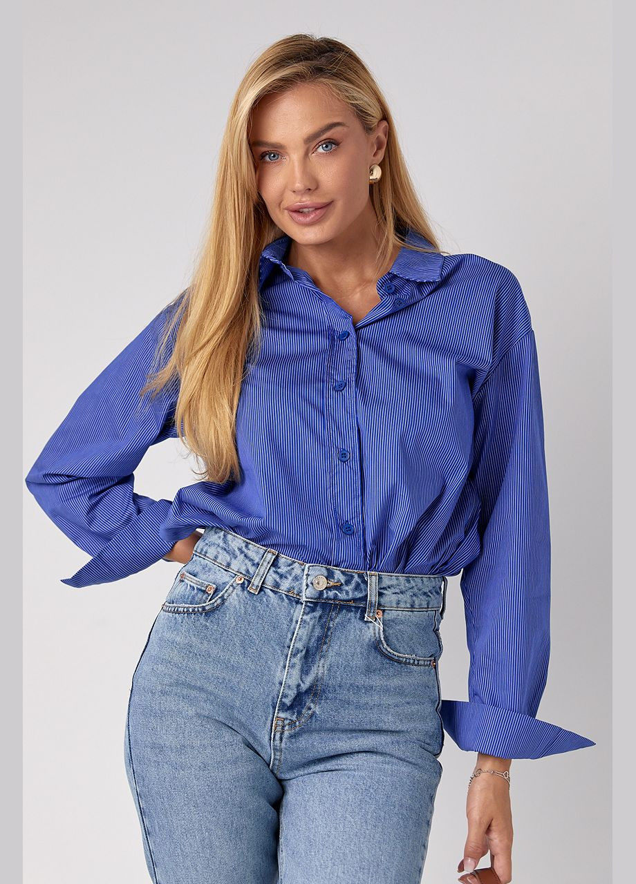 Смугаста жіноча сорочка oversize Lurex (301765947)
